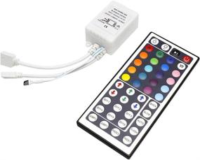 img 2 attached to 🔌 Wireless IR Remote Control for 44 Key RGB Controller, LED Light Strip, 2-Port Dimmer - Ideal for SMD 5050 3528 RGB LED Strips DC12-24V