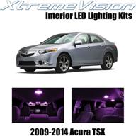 xtremevision interior led for acura tsx 2009-2014 (12 pieces) pink interior led kit installation tool logo
