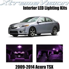 img 4 attached to XtremeVision Interior LED For Acura TSX 2009-2014 (12 Pieces) Pink Interior LED Kit Installation Tool