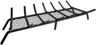 🔥 pleasant hearth - solid steel fireplace grates with ember retainer, black (36-inch) logo