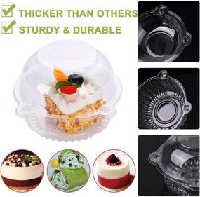 img 3 attached to 🧁 100 Pcs Clear Dome Cupcake Containers - Perfect for Sandwiches, Hamburgers, Fruit Salads, Party Favors, Cakes, Muffins - Pack of 100