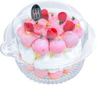 🧁 100 pcs clear dome cupcake containers - perfect for sandwiches, hamburgers, fruit salads, party favors, cakes, muffins - pack of 100 логотип