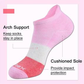 img 2 attached to 🧦 Womens Cushioned Ankle Socks 7-Pack with Tab: Ideal Athletic Running Socks