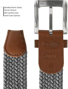 img 2 attached to 👗 Stylish and Flexible: Braided Elastic Fabric Stretch Leather Women's Belts and Accessories