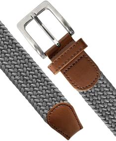 img 3 attached to 👗 Stylish and Flexible: Braided Elastic Fabric Stretch Leather Women's Belts and Accessories