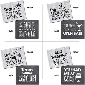 img 3 attached to 💍 UP THE MOMENT Wedding Photo Booth Props - Memorable Wedding Moments with 20 Double-Sided Designs, 8x10 Size, Must-Have Wedding Photo Booth Props and Signs