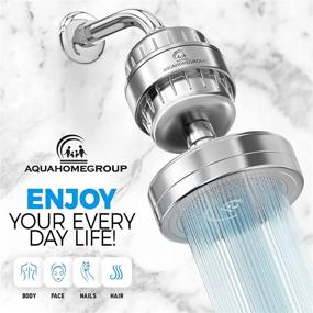img 1 attached to 💧 AquaHomeGroup Luxury Metal Filtered Shower Head with Vitamin C, 2 Cartridges, 5 Shower Caps - Reduce Chlorine & Sediments - Consistent Water Pressure - Massage and Spa Experience
