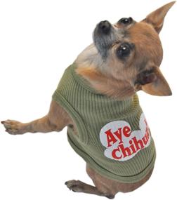 img 1 attached to 🐶 Aye Chihuahua Green Doggie Tank Top: Comfort and Style for Your Canine Companion