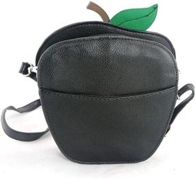 img 1 attached to 🍏 Enchanting Sleepyville Critters Poisoned Apple Crossbody Bag in Green - Vinyl Delight!