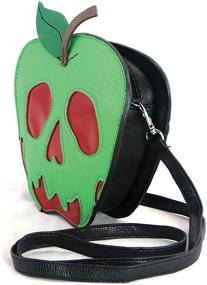 img 2 attached to 🍏 Enchanting Sleepyville Critters Poisoned Apple Crossbody Bag in Green - Vinyl Delight!