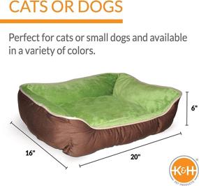 img 2 attached to Stay Snug and Cozy with the K&amp;H Pet Products Self-Warming Lounge Sleeper Pet Bed: Heat Reflecting Liner, Machine Washable, Available in Multiple Colors