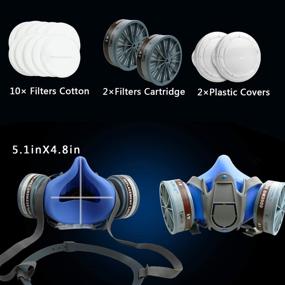 img 1 attached to 🌬️ BHTOP Facepiece Reusable Respirator Cartridges: Filter & Breathe Easy!