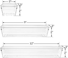 img 1 attached to 🗄️ Kingrol 15-Piece Clear Drawer Organizers Set - Drawer Divider Storage Bins for Kitchen Utensils, Bedroom Makeup, Vanities, Jewelries, Office & Craft Supplies