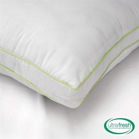 img 2 attached to 🌬️ BioPEDIC 2-Pack Ultra-Fresh Luxury Gusseted Pillow – Nanotex Coolest Comfort Tech, Standard Size, White (2-Count)