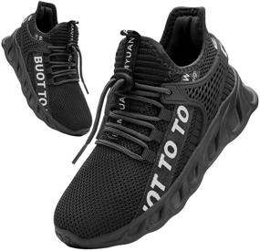 img 4 attached to 👟 Comfortable and Stylish WYGRQBN Non Slip Breathable Lightweight Athletic Girls' Shoes