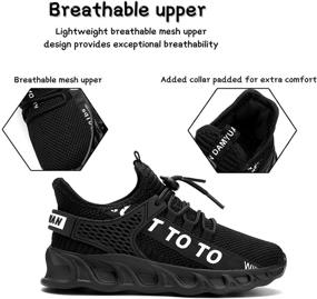 img 3 attached to 👟 Comfortable and Stylish WYGRQBN Non Slip Breathable Lightweight Athletic Girls' Shoes