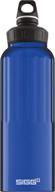 💧 sigg wide mouth traveller water bottle: dark blue, 1.5-litre - high-quality hydration for on-the-go logo