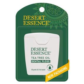 img 3 attached to Desert Essence Tea Tree Oil Dental Floss - 50 Yards - Naturally Waxed w/ Beeswax - Shred-Free Thick Floss for Effective On-the-Go Cleaning - Cruelty-Free & Antiseptic Power to Remove Food Debris Buildup