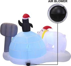img 1 attached to 🎄 Joiedomi 6 FT Long North Pole Inflatable with LED Lights- Perfect Christmas Party Decor for Indoor, Outdoor, Yard, Garden & Lawn- Festive Holiday Season Decorations