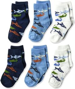 img 1 attached to 🦈 Country Kids Boys Jaws Shark Ocean Aquarium Cotton Crew Socks, 6 Pack – Dive into Fun with Stylish Comfort