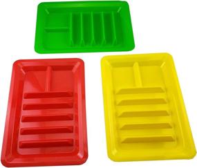 img 3 attached to Colored Plastic Divider Plates: Ideal Holders for Organizing