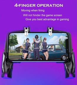 img 1 attached to 🎮 GOFOYO K21 Mobile Game Controller for PUBG, Call of Duty, Fortnite - Aim Trigger Fire Buttons L1R1, Sensitive Joystick Gamepad for 4.7-6.5 inch iPhone and Android Phones