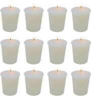 🕯️ 12 pack small unscented bulk soy wax votives by off-white - perfect for weddings, bridal showers, holiday & home parties logo