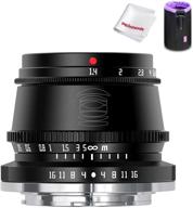 📷 ttartisan 35mm f1.4 manual focus aps-c format fixed lens for fujifilm x-mount cameras - compatible with x-a1 x-a10 x-a2 x-a3 x-a5 x-h1 x-t1 x-t10 x-t2 x-t20 x-t100 x-pro1 x-pro2, etc. (black) logo