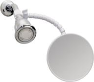 🪞 idesign - fogless small shower shaving mirror with flexible arm for bathroom, vanity, bathtub, wall – white, 14" x 4.5" x 5.82 logo