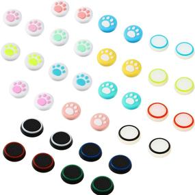 img 4 attached to 🐾 36-Piece Pack of Cute Cat Paw Thumb Grips Caps – Silicone Analog Controller Joystick Thumb Stick Cap Replacement Compatible with PS5, PS4, PS3, PS2, Xbox 360, Xbox One Controllers – Luminous Design Included