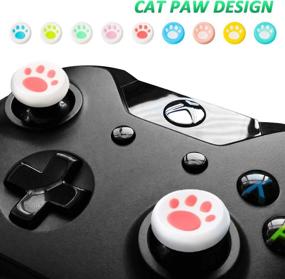 img 1 attached to 🐾 36-Piece Pack of Cute Cat Paw Thumb Grips Caps – Silicone Analog Controller Joystick Thumb Stick Cap Replacement Compatible with PS5, PS4, PS3, PS2, Xbox 360, Xbox One Controllers – Luminous Design Included