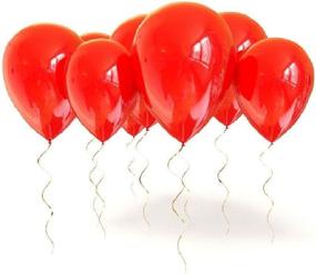 img 2 attached to King's Deal Pack of 100 Latex Balloons, 12 inches, Red - Party Supplies Decorations Balloon