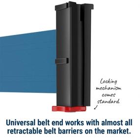 img 2 attached to Versatile and Secure 15Ft Black Belt Wall Barrier: Ideal for Crowd Control and Safety