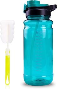 img 4 attached to Stay Hydrated on the Go with SUNFIRST 64oz Water Bottle - Leak-Proof, Wide Mouth, Straw Handle - Perfect for Camping, Workouts, Gym, and Outdoor Activities - 2.2L Sports Bottle