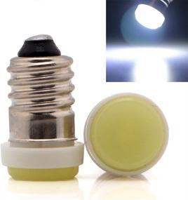 img 4 attached to 🚗 Brighten Your Ride with EverBrightt 30-Pack White E10 F10 1SMD LED Lamp Auto Car LED Interior Light Bulb Screw E10 12V