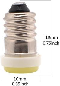 img 3 attached to 🚗 Brighten Your Ride with EverBrightt 30-Pack White E10 F10 1SMD LED Lamp Auto Car LED Interior Light Bulb Screw E10 12V