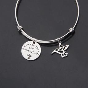 img 1 attached to 🐦 ENSIANTH Hummingbird Memorial Bracelet - Now She Soars with Hummingbirds: Sympathy Gift for Her