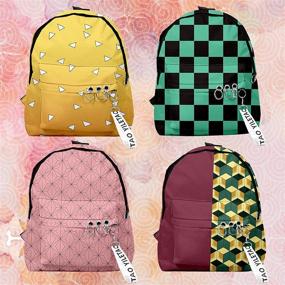 img 3 attached to 🎒 KINOMOTO Nezuko Schoolbag Backpack with Laptop Compartment