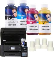 inktec sublimation ink 100ml - epson ecotank & l series printers - cmyk colors - ink refill for epson et-2500, et-2550, et-4500, et-4750, et-14000 logo