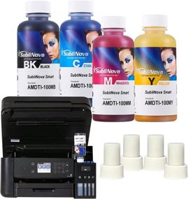 img 4 attached to INKTEC Sublimation Ink 100ML - Epson EcoTank & L Series Printers - CMYK Colors - Ink Refill for Epson ET-2500, ET-2550, ET-4500, ET-4750, ET-14000