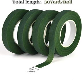 img 3 attached to 🌺 Enhance Your Floral Crafts with KUUQA 4 Rolls 1/2" Wide Dark Green Floral Tapes: Ideal for Bouquet Stem Wrapping and Wedding Bouquets