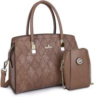 women's leather crossbody handbags and wallets: stylish shoulder satchel 2-in-1 collection logo