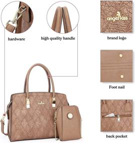 img 1 attached to Women's Leather Crossbody Handbags and Wallets: Stylish Shoulder Satchel 2-in-1 Collection