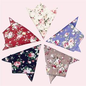 img 3 attached to 🌸 Stylish Assorted Floral Handkerchiefs: Perfect Costume Accessories