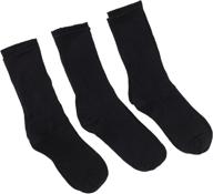 long-lasting comfort: jefferies socks big boys' seamless casual crew socks (pack of 3) logo