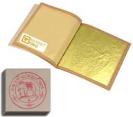 🍽️ gold leaf 20 sheets edible: premium 24k 999/1000 gilding for culinary delights logo