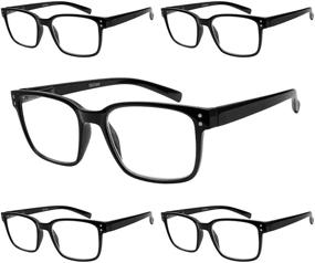 img 4 attached to 👓 SIGVAN 5 Packs Blue Light Blocking Reading Glasses: Comfy Computer Games Eyewear for Men & Women with Spring Hinge Readers