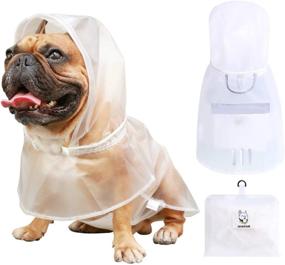 img 4 attached to 🐶 iChoue Dog Raincoat with Hood - Reflective Adjustable Rainwear for Dogs - Rain Coat Jacket Poncho Hoodies