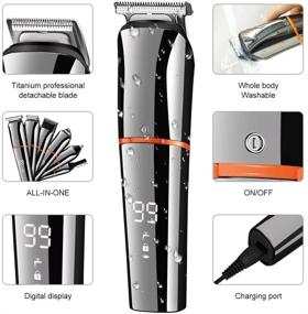 img 1 attached to SURKER Grooming Kit - 6 in 1 Beard Trimmer for Men, Hair Clippers, Body Mustache Nose Hair Groomer - Cordless Precision Trimmer - Waterproof & USB Rechargeable