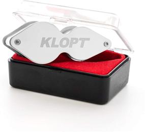 img 2 attached to 🔎 KLOPT Jeweler's Eye Loupe set: Pocket Jewelry Magnifier with 10x and 20x Loupes, Carrying Case, Folding Design